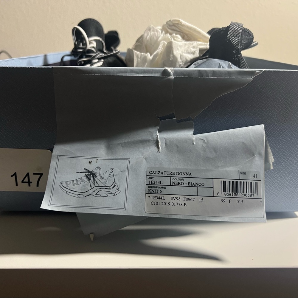 Knit Prada logo sneakers - Picture 11 of 11
